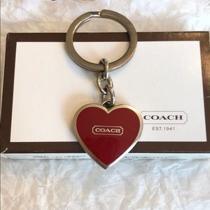 Coach Heart Locket Keychain